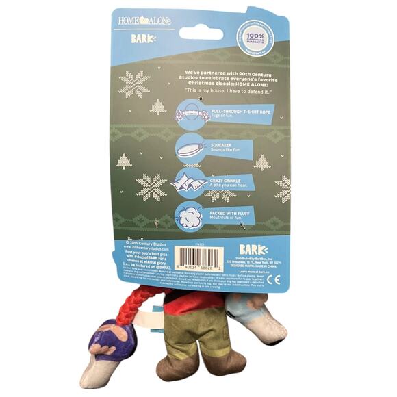 BARK Home Alone Kevin Kick Butt Rope‎ Tug Dog Toy Bark Squeaky Toss Fetch Shake - Picture 3 of 3